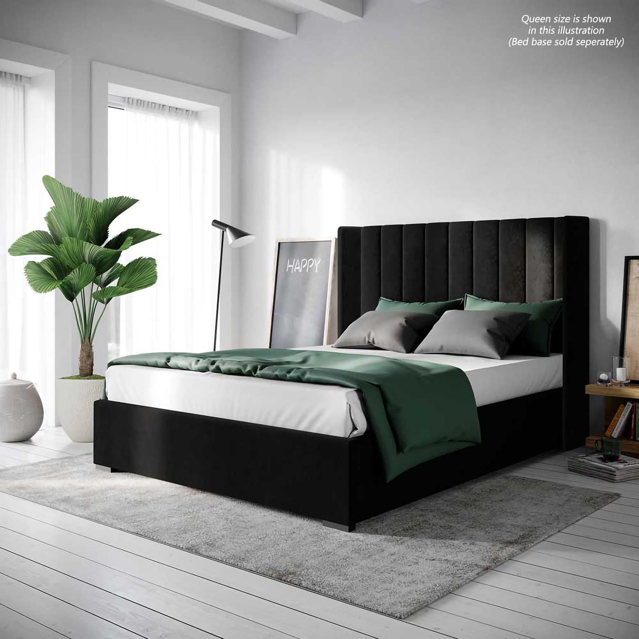 Franschhoek Velvet Winged Headboard