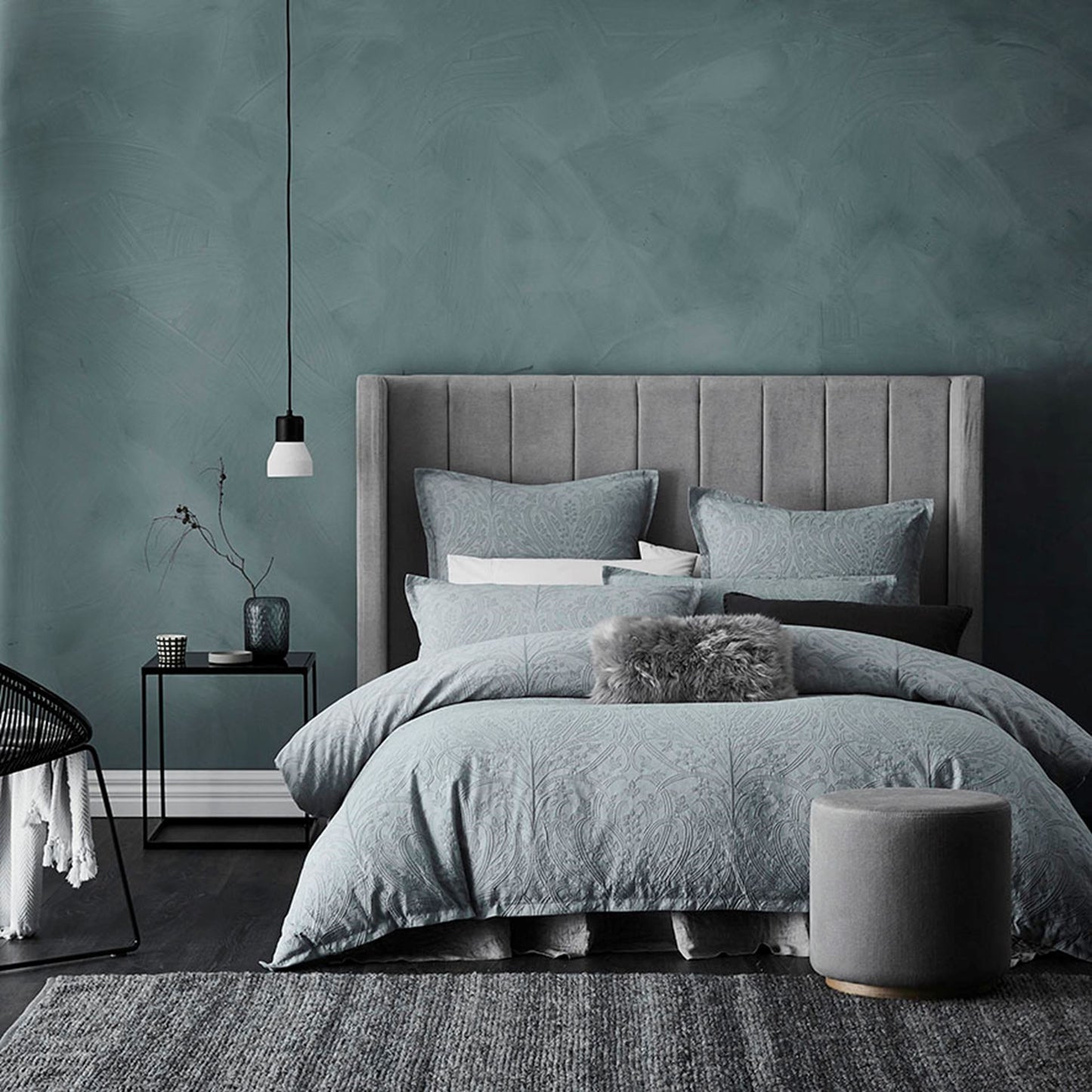 Franschhoek Velvet Winged Headboard