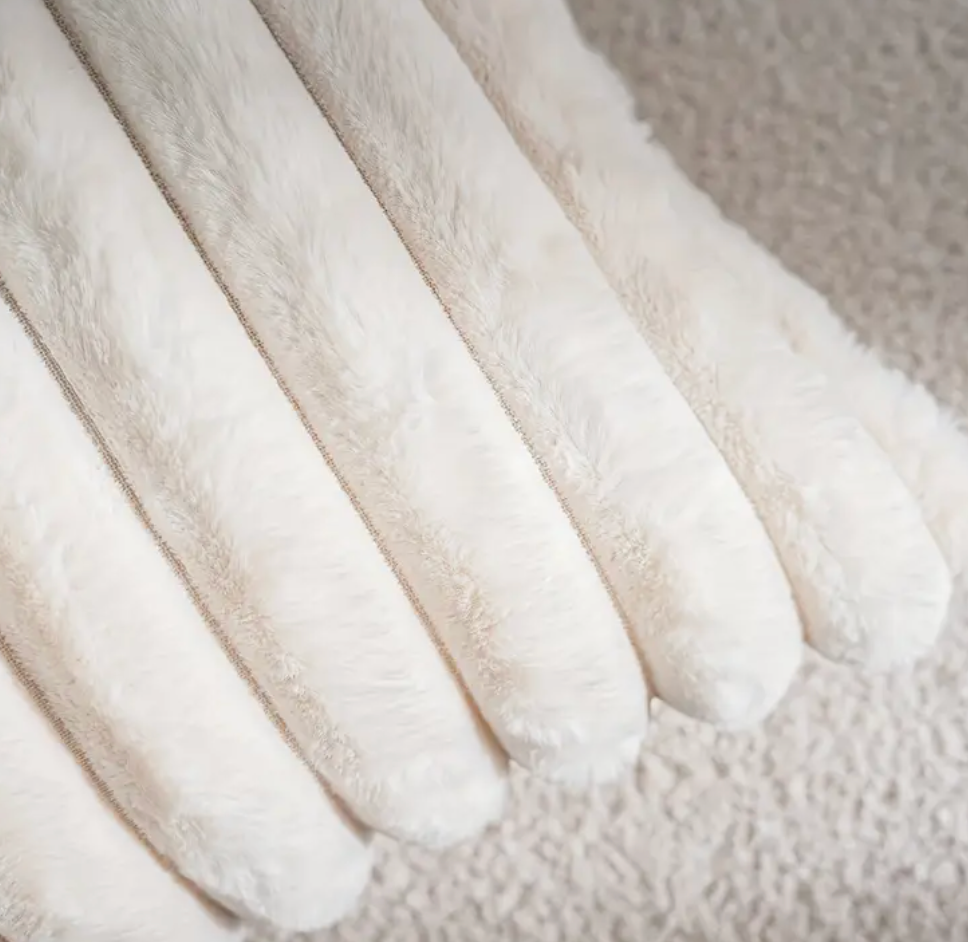 2-Piece Faux Fur Plush Decorative Throw Pillow Covers
