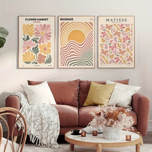 3-Piece Bohemian Canvas Wall Art