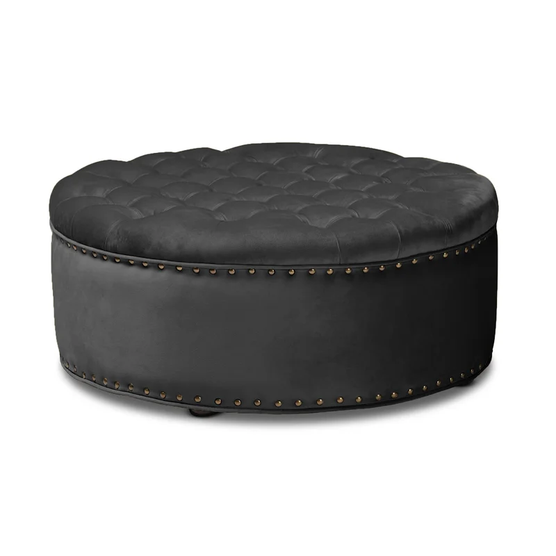 Cederberg Storage Velvet Ottoman