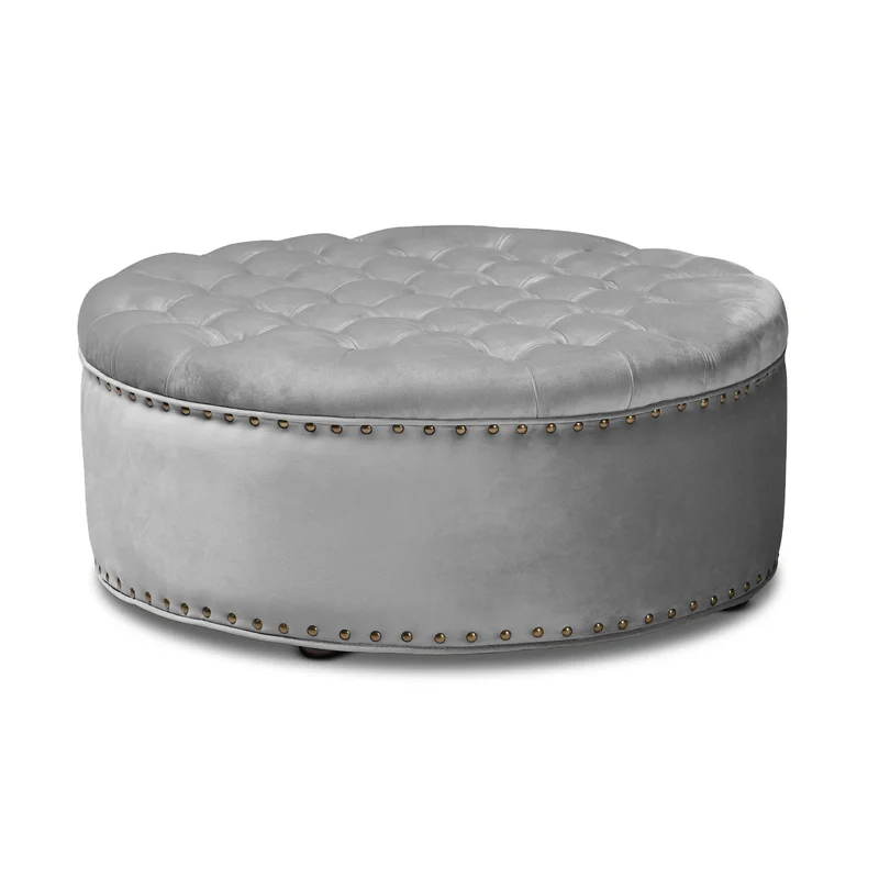 Cederberg Storage Velvet Ottoman