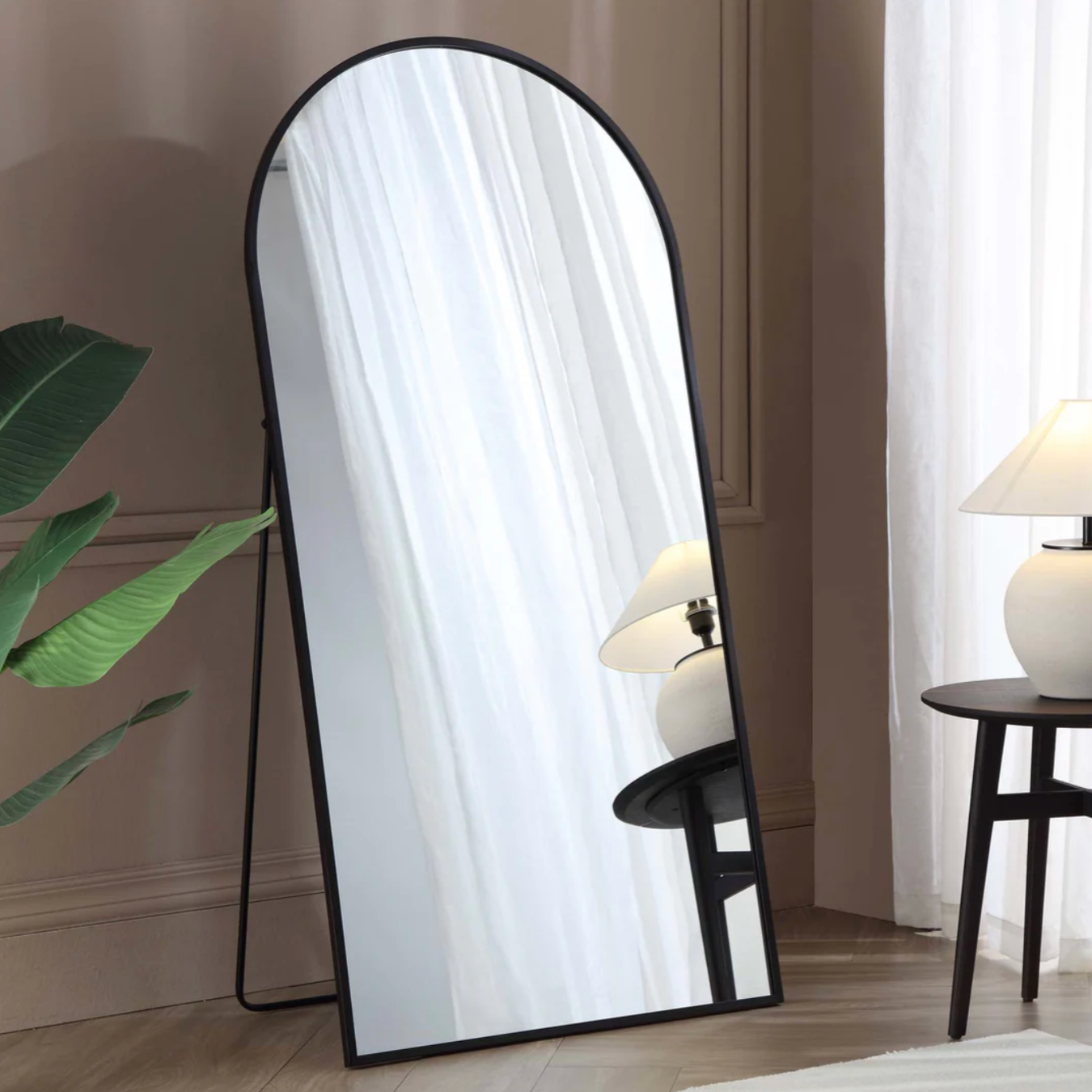 Full-Length Standing and Wall-Mounted Framed Mirror