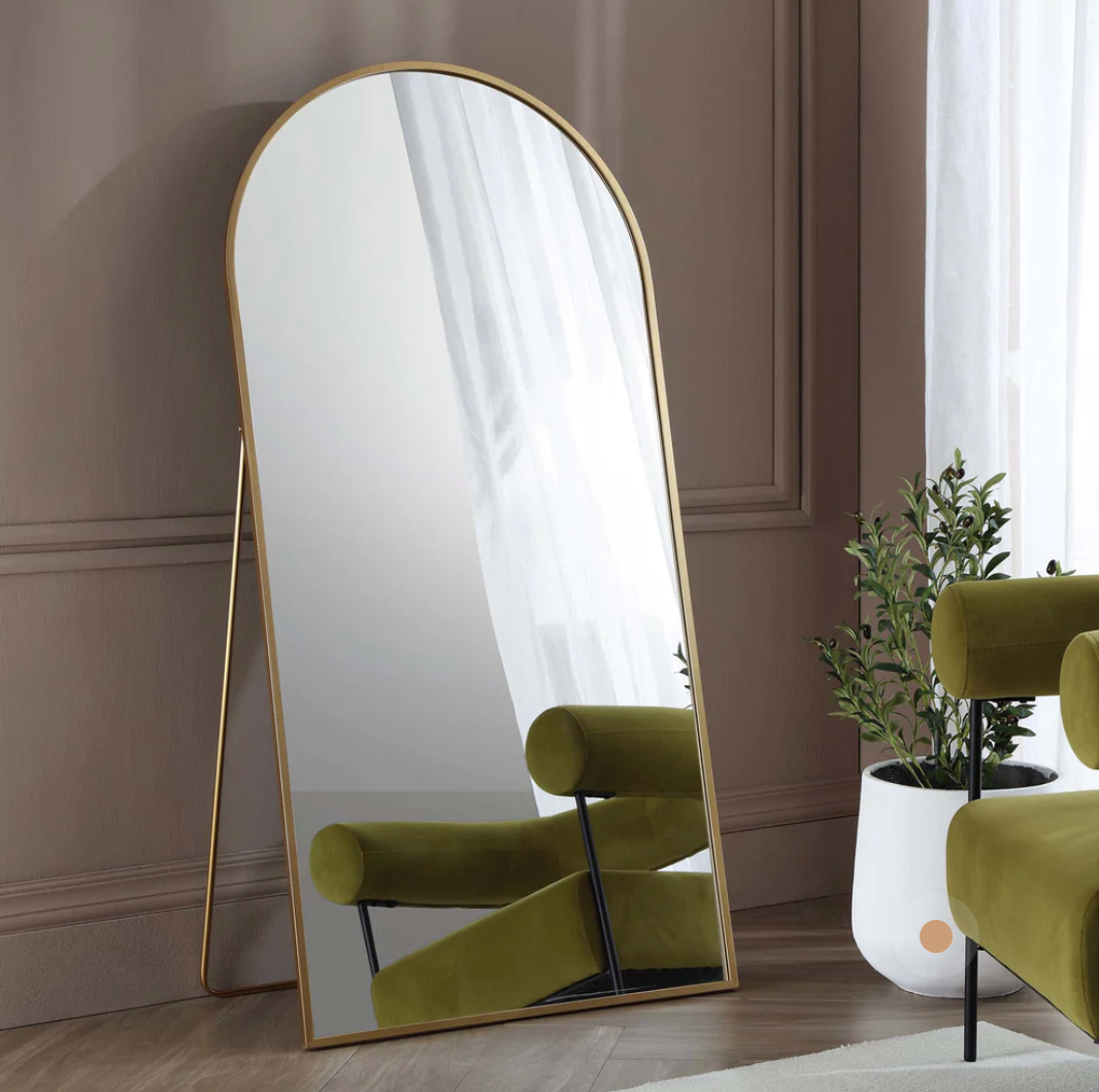 Full-Length Standing and Wall-Mounted Framed Mirror